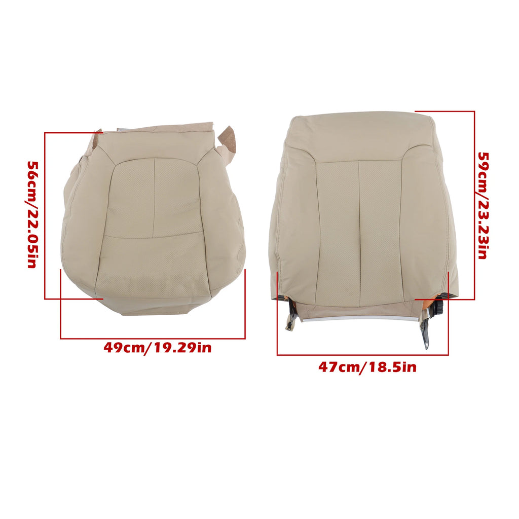Set of 2 Leather Seat Covers for Ford F-150 (2010–2014) Tan
