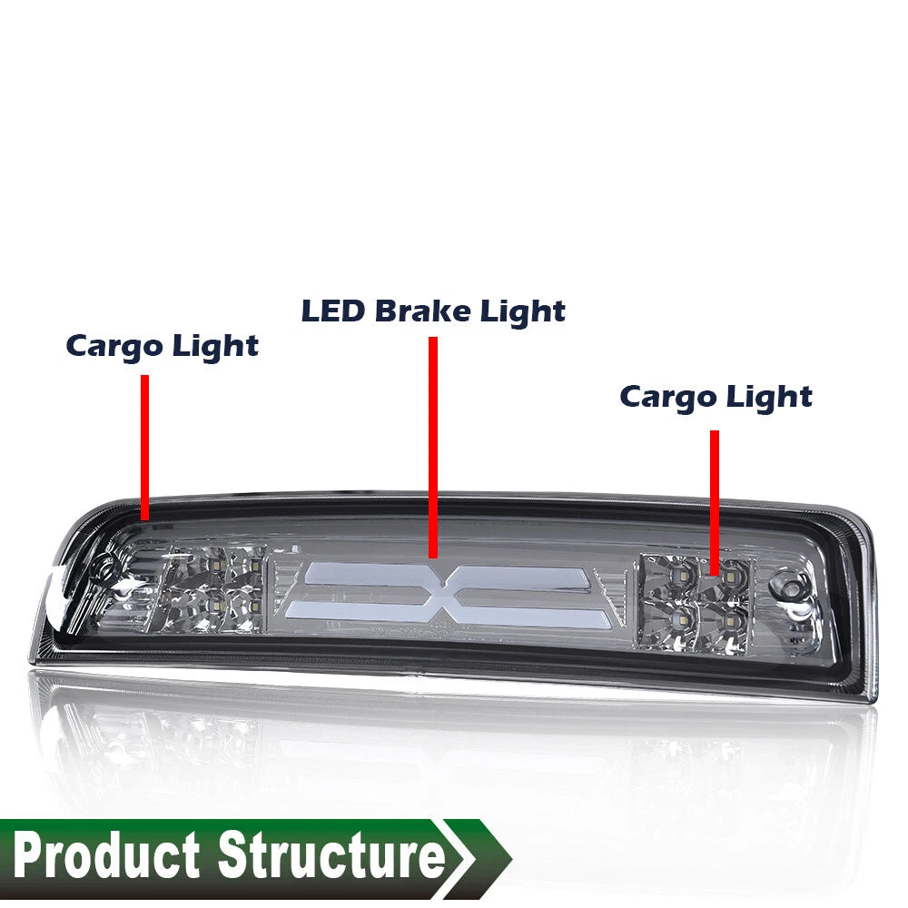 Smoke LED 3rd Brake Light for Dodge Ram 1500 2500 3500 (2009–2018)
