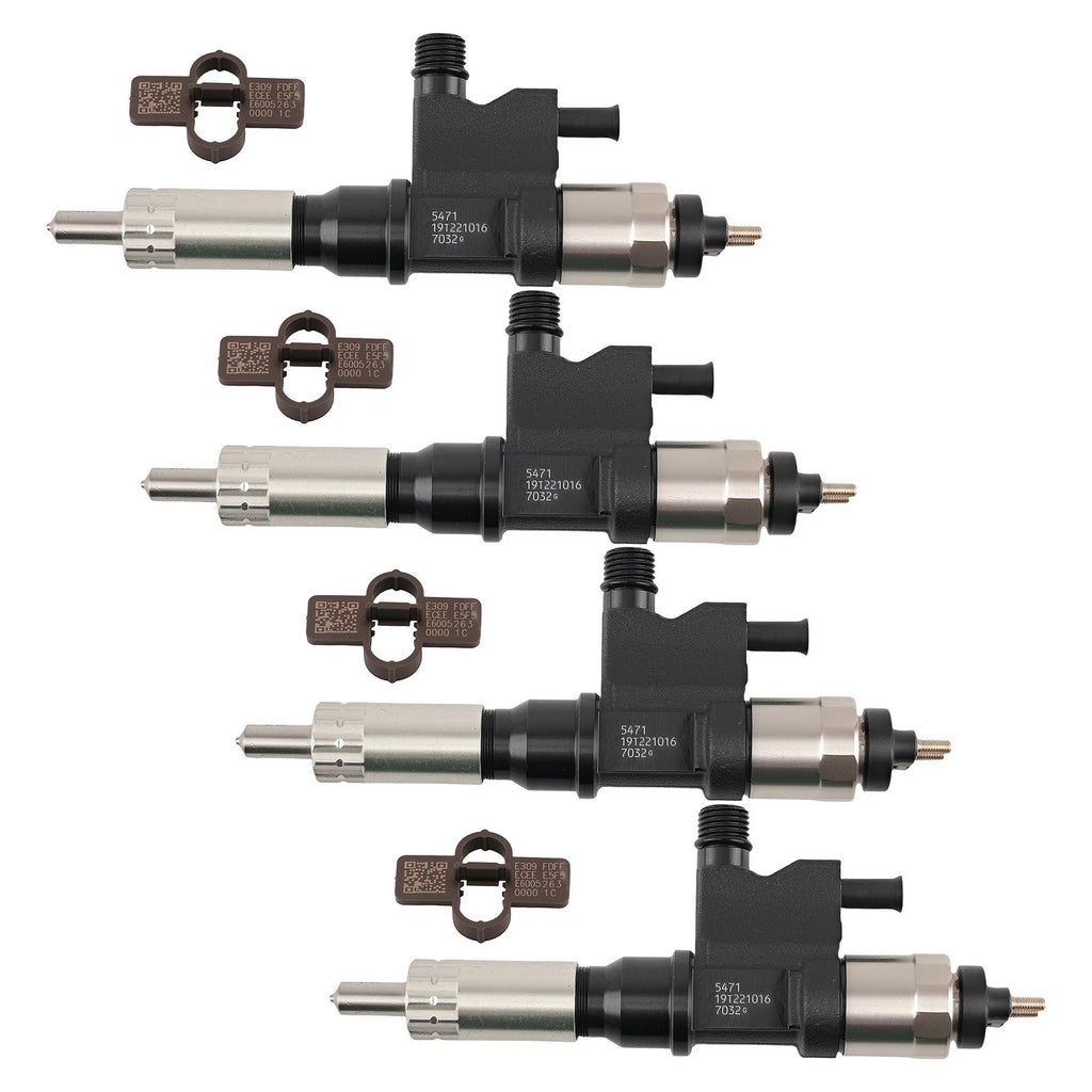 Set of 4 Fuel Injectors for Isuzu NPR NPR-HD 4HK1 Diesel (2001–2007)