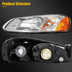 Headlight Assembly Pair for Dodge Stratus, Chrysler Sebring (2001–2006)