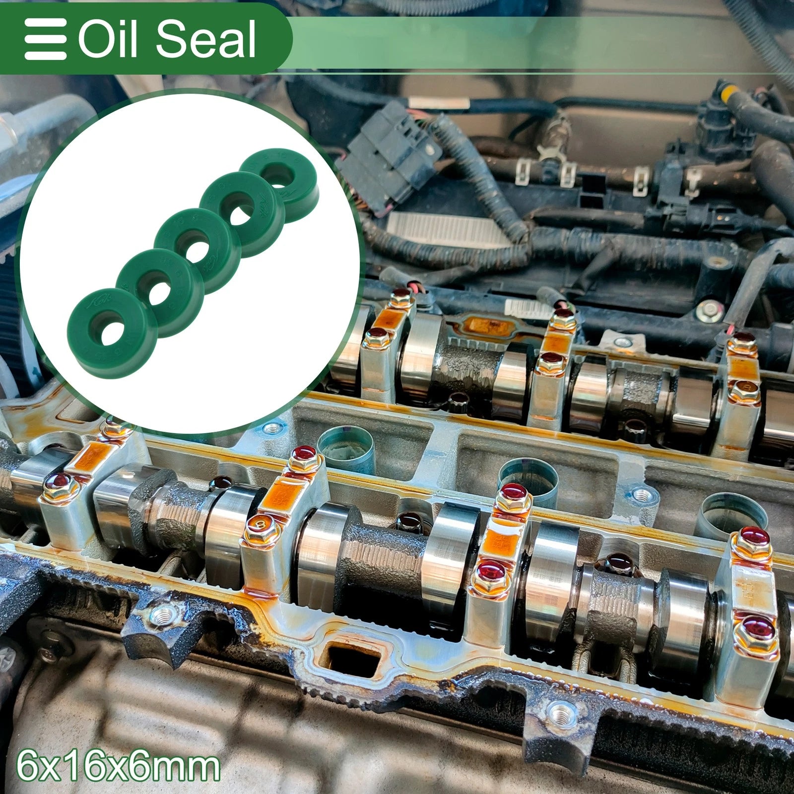 Set of 5 Oil Seal Rotary Shaft Seal 6x16x6mm for Various Models 