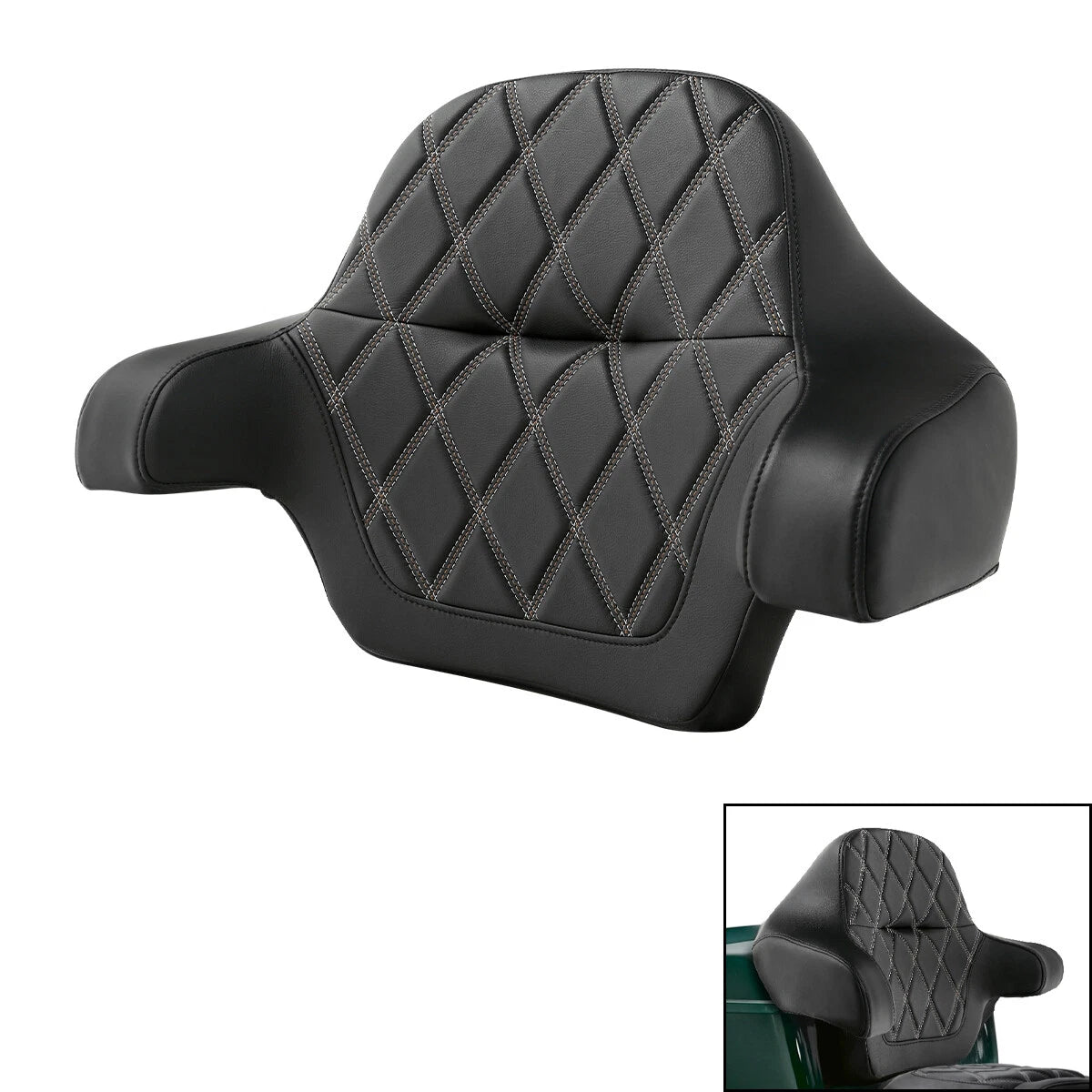 Rear Passenger Backrest Pad for Harley Touring Street Road Glide (2014–2023)