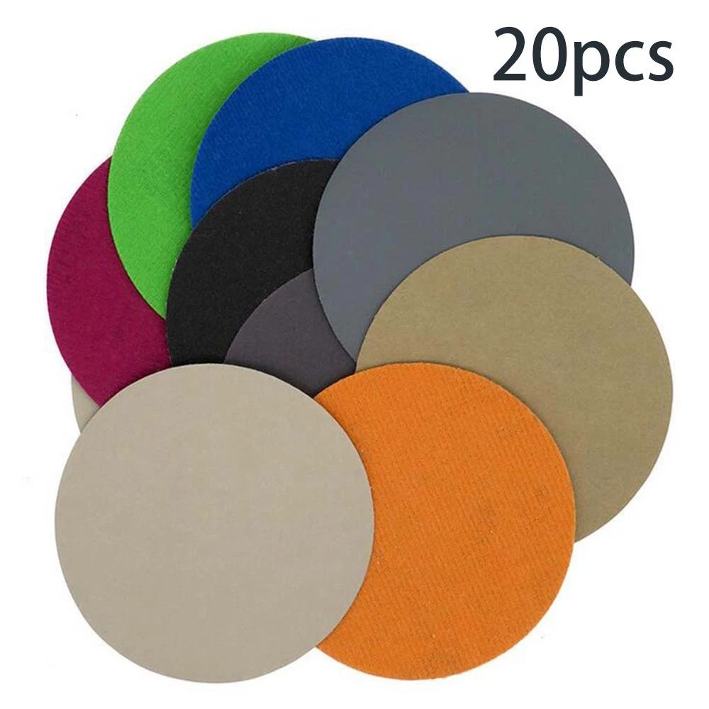 Set of 20 Sanding Disc Paper for Car Polishing and Wood Finishing