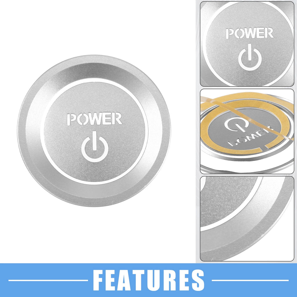 Engine Start Stop Ignition Button Sticker for Honda Accord (2018–2022) Silver Tone