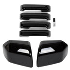 Gloss Black Top Half Mirror & Door Handle Covers for Ford F150 (2015–2020)