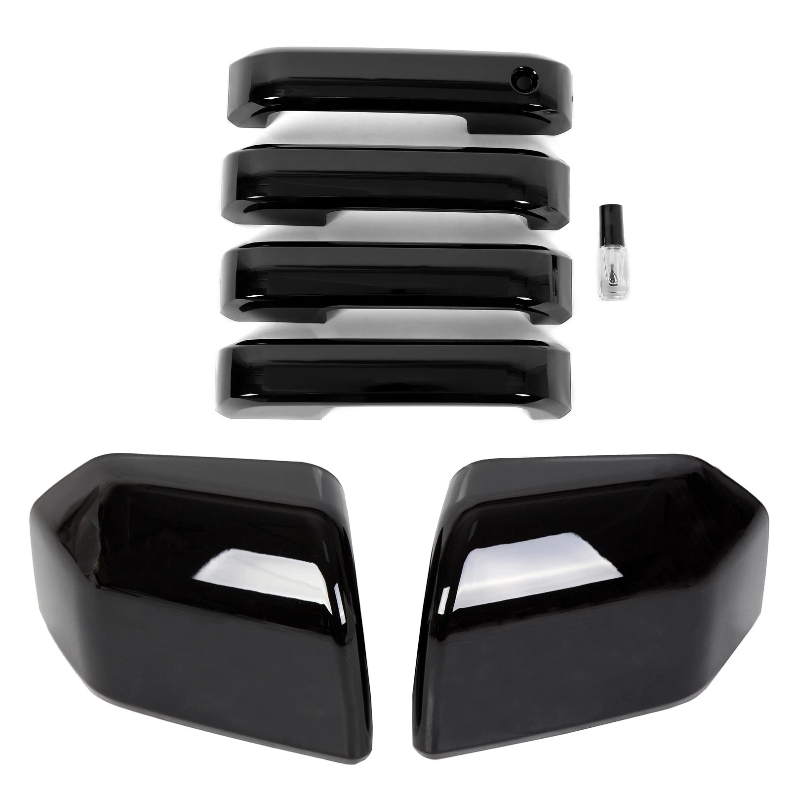 Gloss Black Top Half Mirror & Door Handle Covers for Ford F150 (2015–2020)