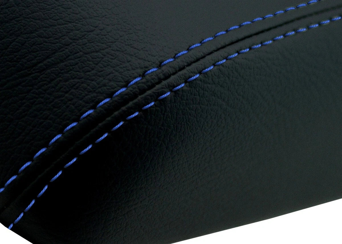 PVC Leather Console Armrest Cover for Honda Civic (1996–2000) Blue Stitch