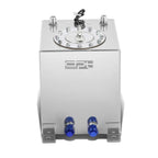 2.5 Gallon Lightweight Polished Aluminum Race Fuel Cell Tank + Level Sender