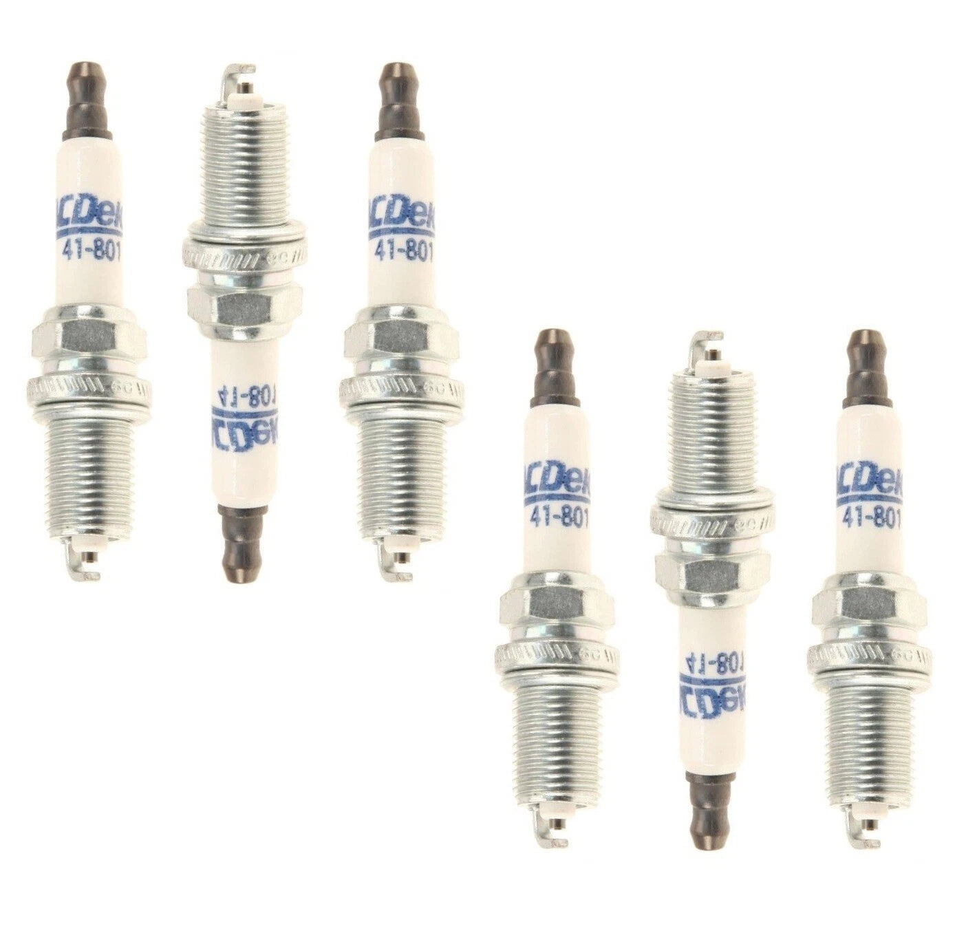 Set of 6 Spark Plugs for Toyota Porsche Nissan Mitsubishi Audi BMW (6 Cyl)