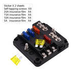 6-Way Fuse Holder Box with LED Indicator for Car Marine