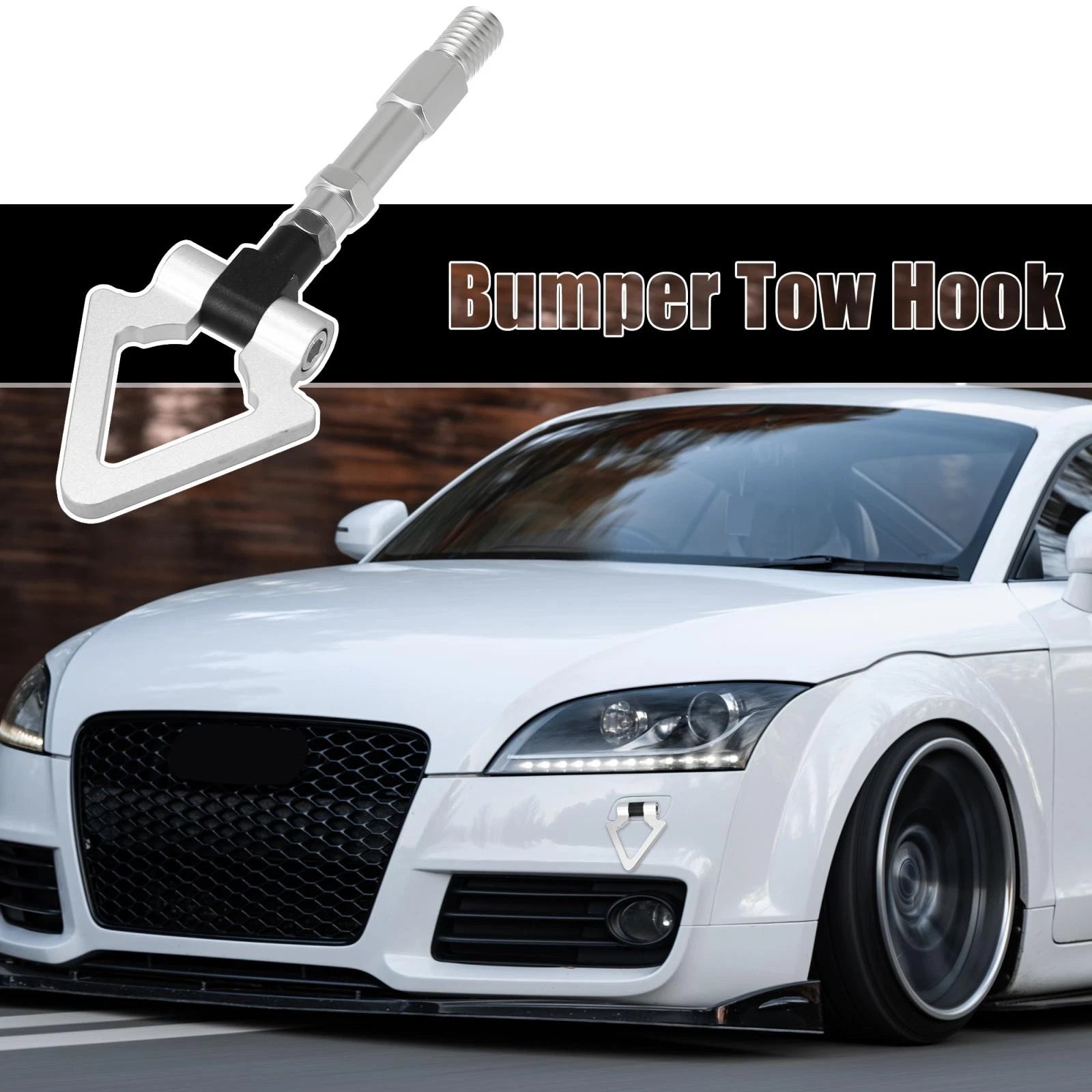 Tow Hook Screw for Audi RS5 (2013–2019) - Silver Tone Triangle Shape