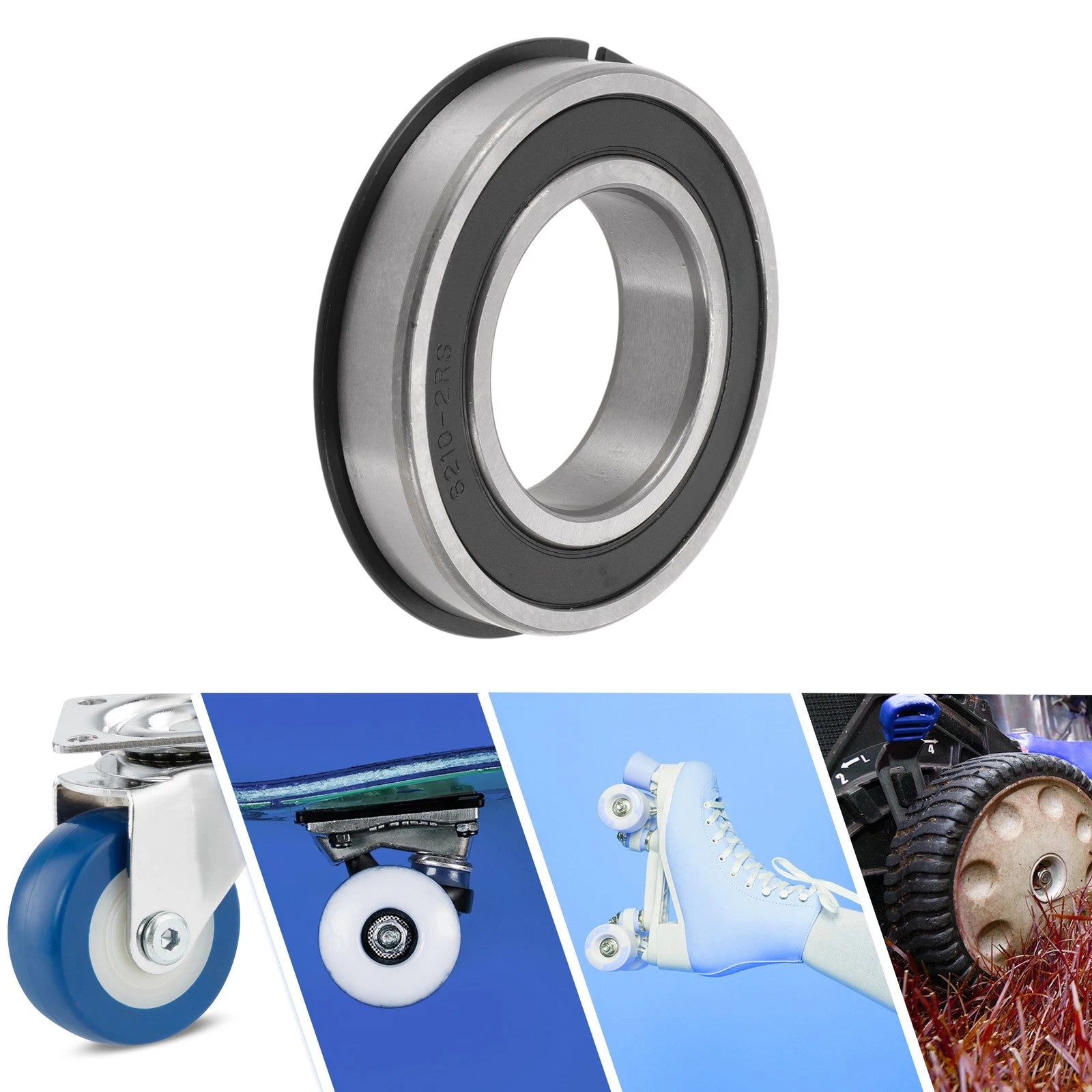 Deep Groove Ball Bearing 6210NR2RS for Scooter Skateboard (50x90x20mm)