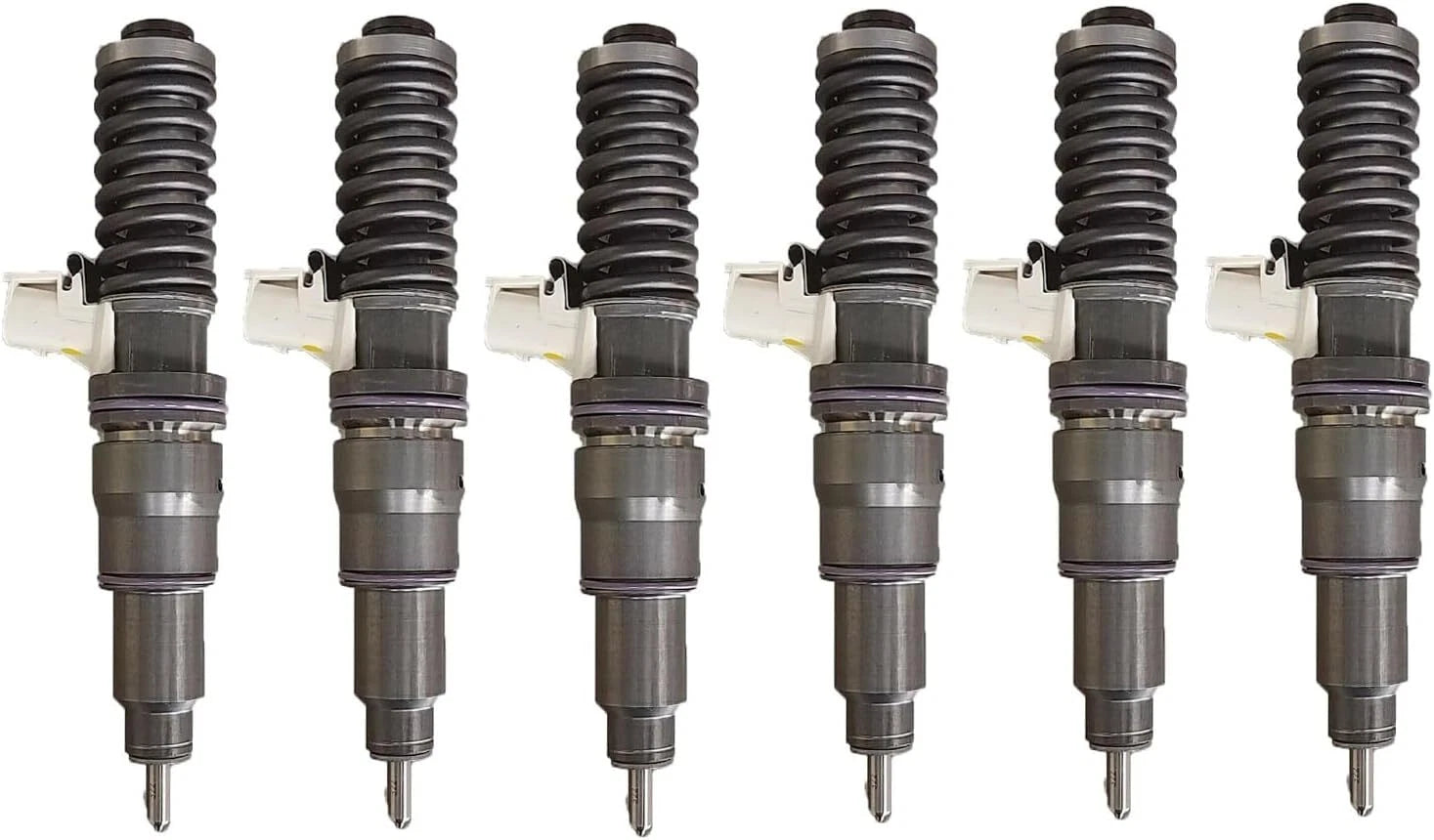 Set of 6 Fuel Injectors for Volvo MD13, Mack MP8, D13 (85013611, 22027808, 21092434)