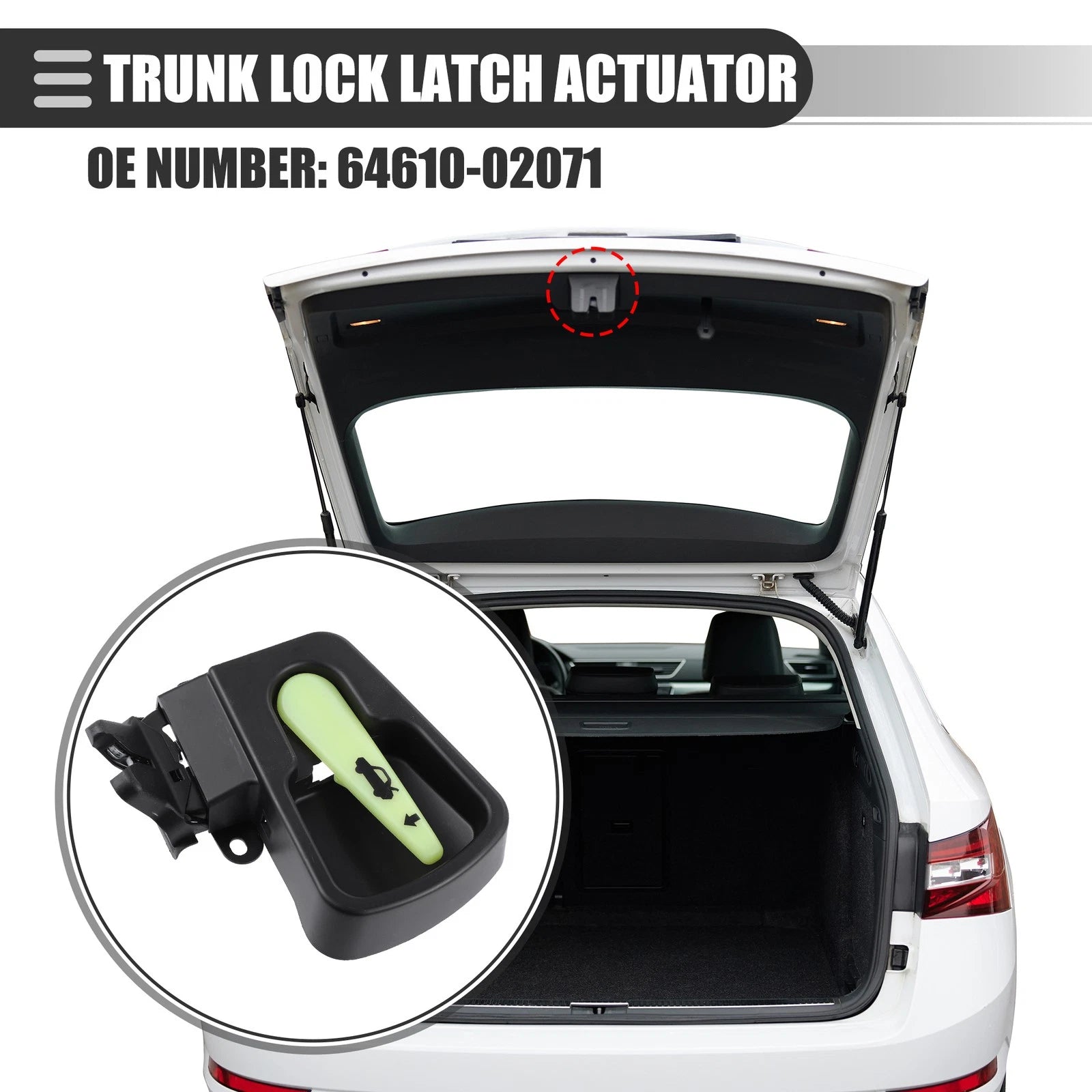 Tailgate Trunk Latch Lock Actuator 64610-02071 for Toyota Corolla (2003–2008)