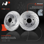 Set of 8 Front Drilled Brake Rotors, Pads & Calipers for Jeep Grand Cherokee