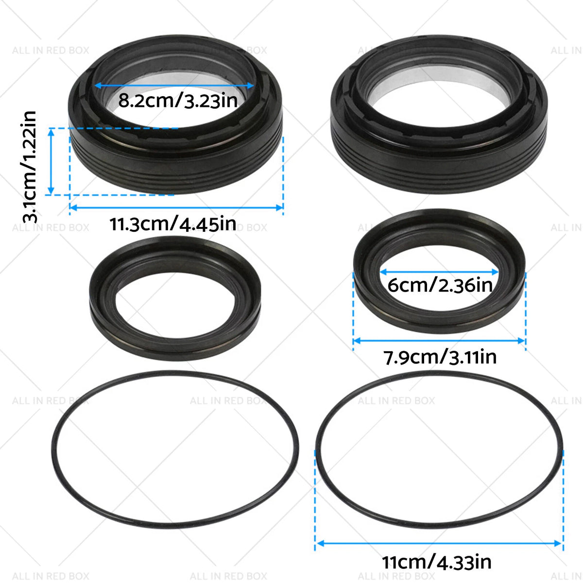 Front Axle & Tube Seal Kit for Ford F250 F350 F450 (1998–2004) 50491 50381