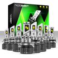 Set of 4 H4 H7 H11 9012 9005 9006 LED Headlight Bulbs 30000LM 6500K
