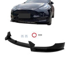 Glossy Black Front Bumper Lip Splitter for Tesla Model Y (2020-2024)
