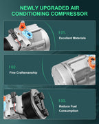 A/C Compressor & Clutch for Ford F-250/F-350/F-450 Super Duty (2011–2016)