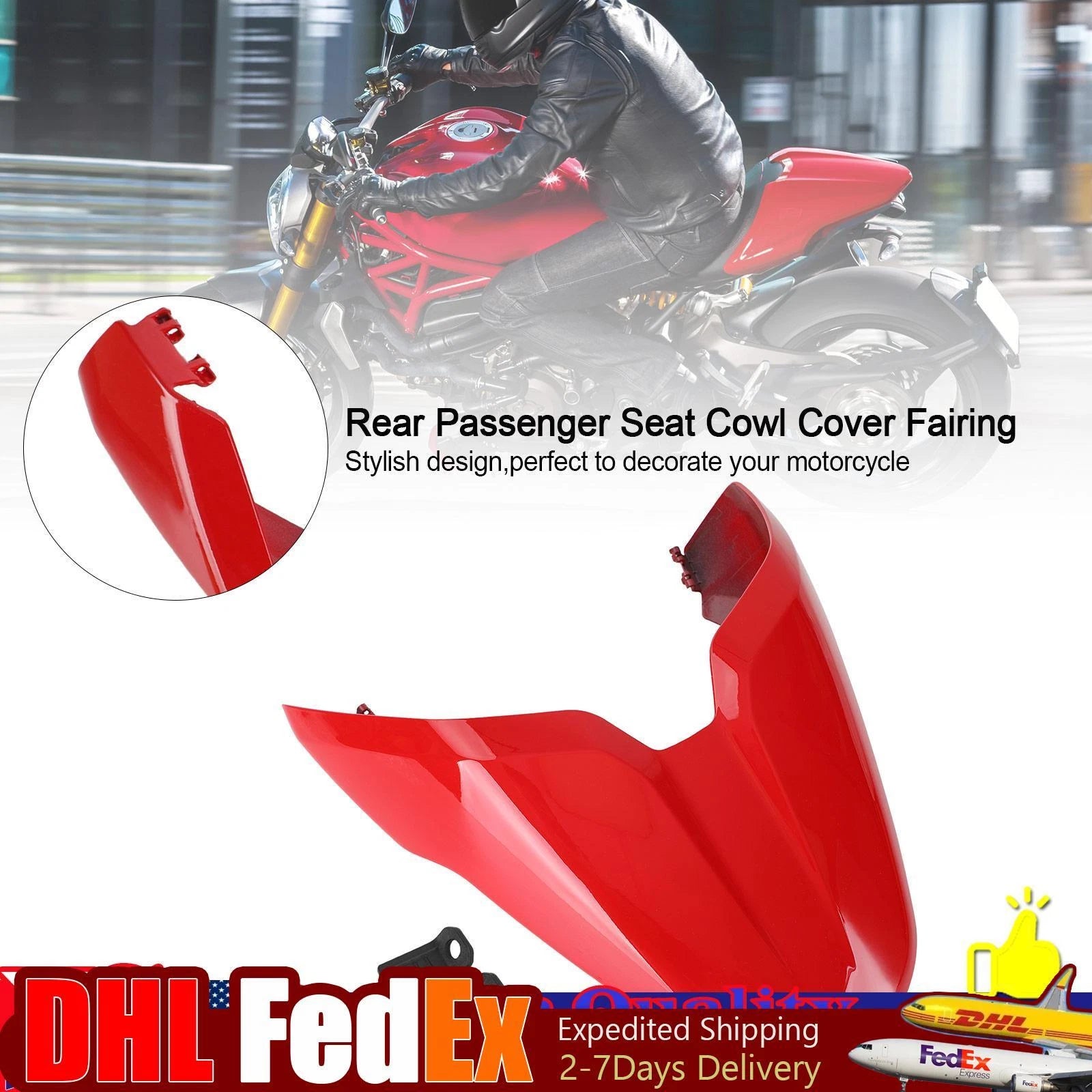 Rear Passenger Seat Cover Fairing for Ducati Monster 797 821 1200 (2017–2020)