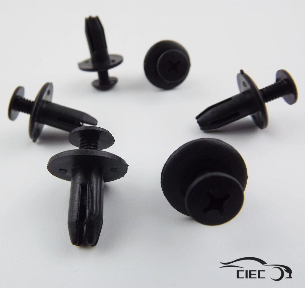 Set of 10 Push Plastic Rivets for Auto Car Door Fender (Universal)