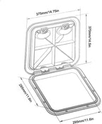 Deck Access Hatch for Marine Boats (14-3/4" x 14-1/2")