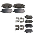 Akebono ProACT Front & Rear Ceramic Disc Brake Pad Kit for Kia Amanti (2006)