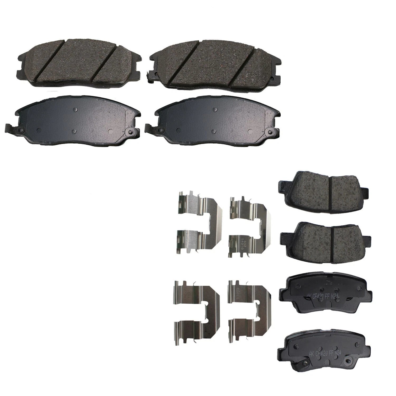 Akebono ProACT Front & Rear Ceramic Disc Brake Pad Kit for Kia Amanti (2006)