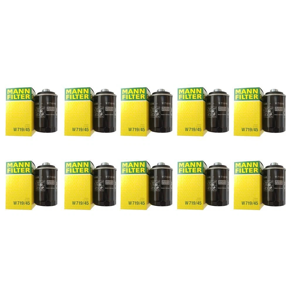 Set of 10 Oil Filters W71945 for Audi A3 A4 A6 TT VW Beetle Jetta Passat (2000–2023)
