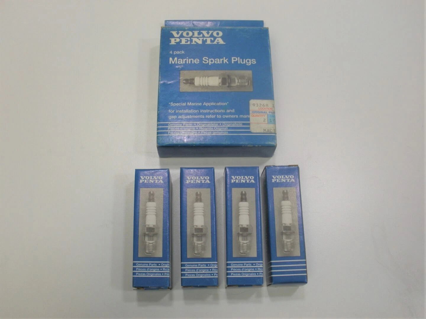 Set of 4 Ignition Spark Plugs for Volvo Penta 3851861-9 (Marine)