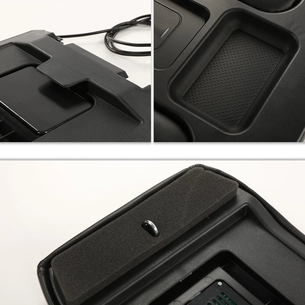 Center Console Lid for Chevrolet (2001–2007) Wireless Charging Armrest Black