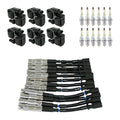 Set of 6 Ignition Coil Wires & 12 Platinum Spark Plugs for Mercedes W202 C280 (1997–2001)