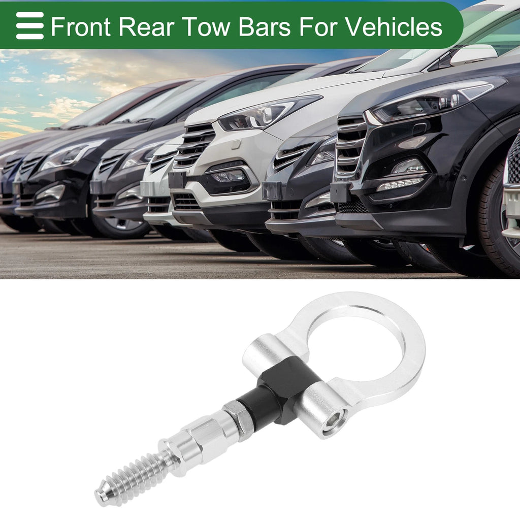 Tow Hook for Ford Focus (1998–2025) 15.6mm Aluminum Alloy Silver Tone
