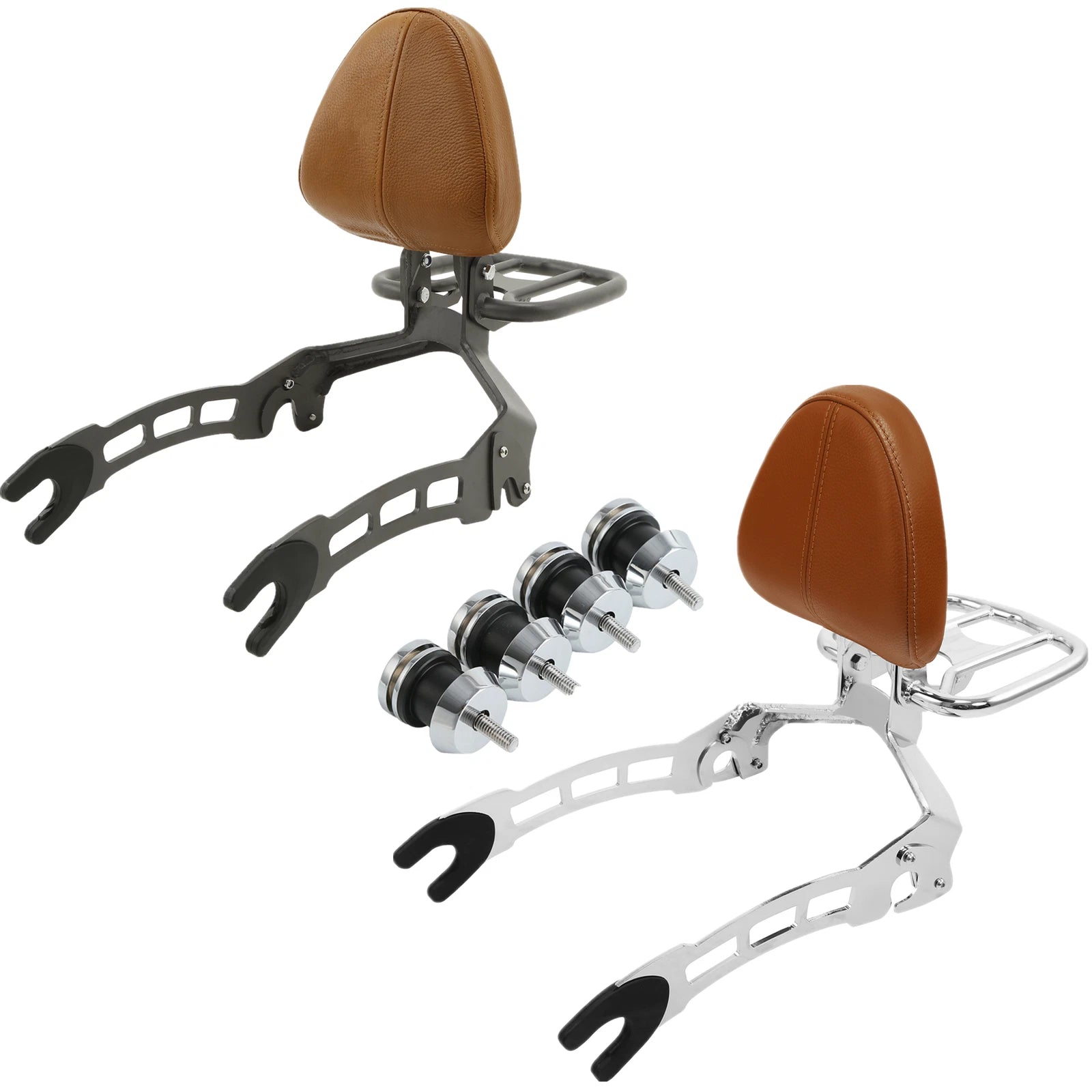 Passenger Backrest Sissy Bar/Rack/Mounting Spools for Indian Scout (2015–2024)