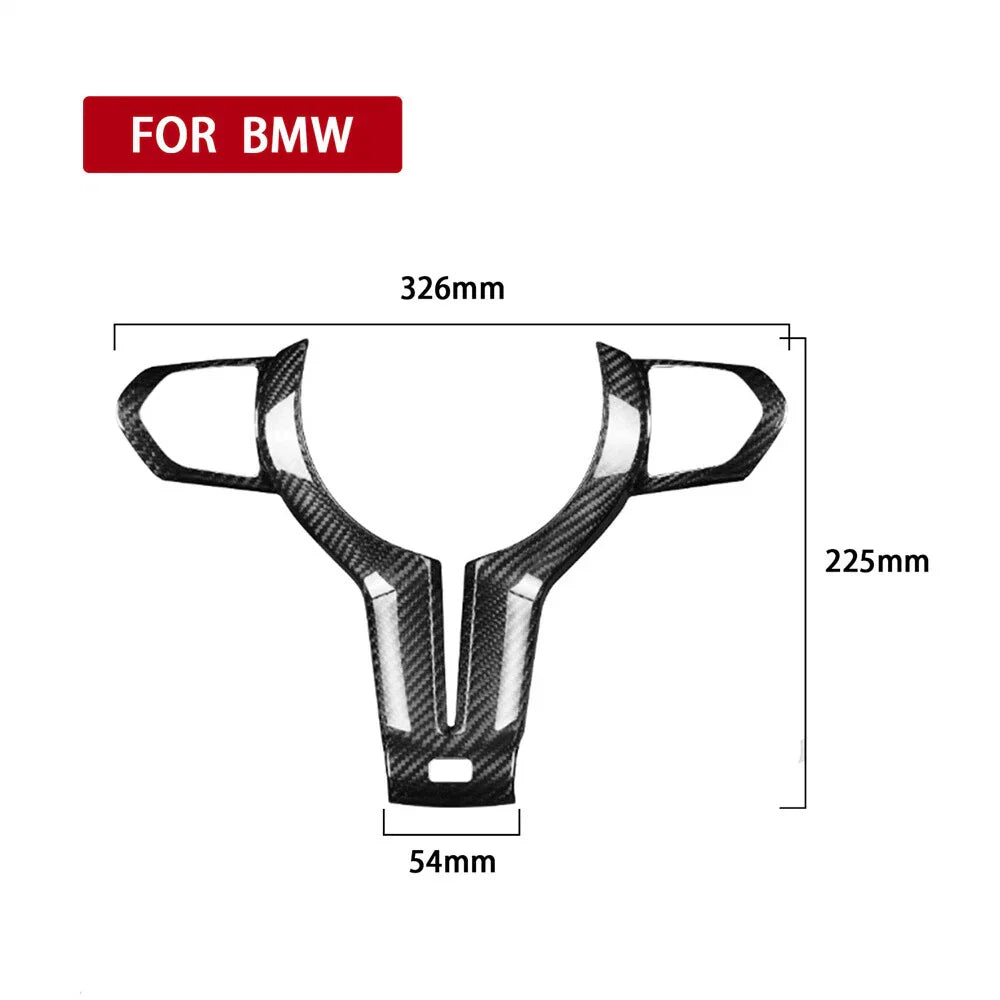 1x Carbon Fiber Steering Wheel Cover for BMW M2 M3 M5 M6 (2014-2021)
