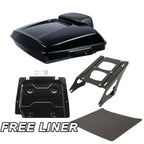 Black Razor Trunk Pad Mount Rack Base Plate for Harley Touring Glide (2014–2026)