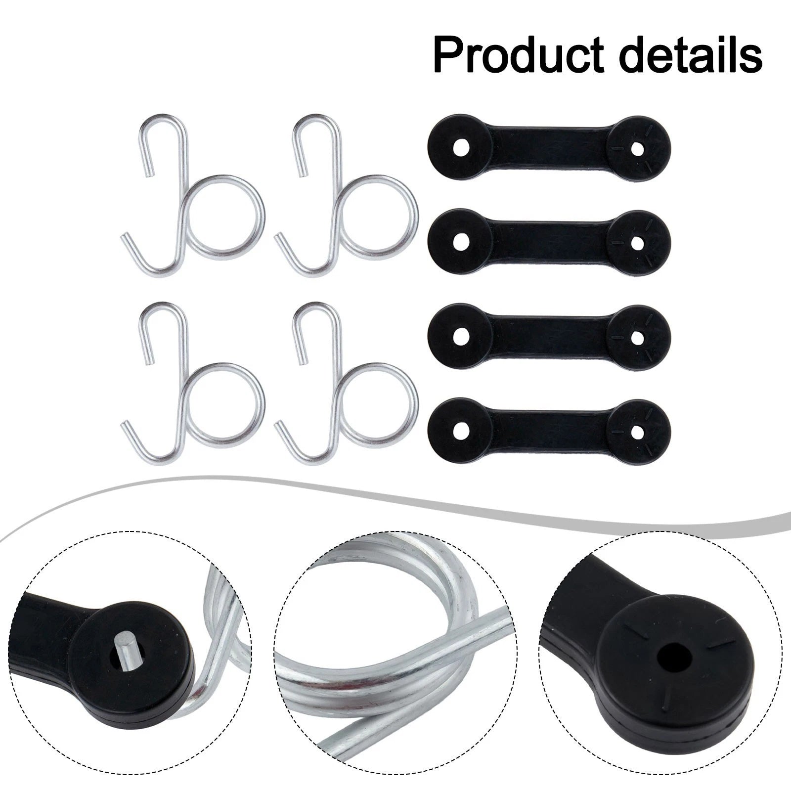 Replacement Parts Kit Latch Straps and Hooks for 160793 Lawn Care Tools