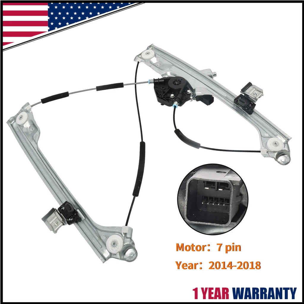 Front Right Window Regulator w/ Motor for Chevy Silverado GMC Sierra (2014–2018)