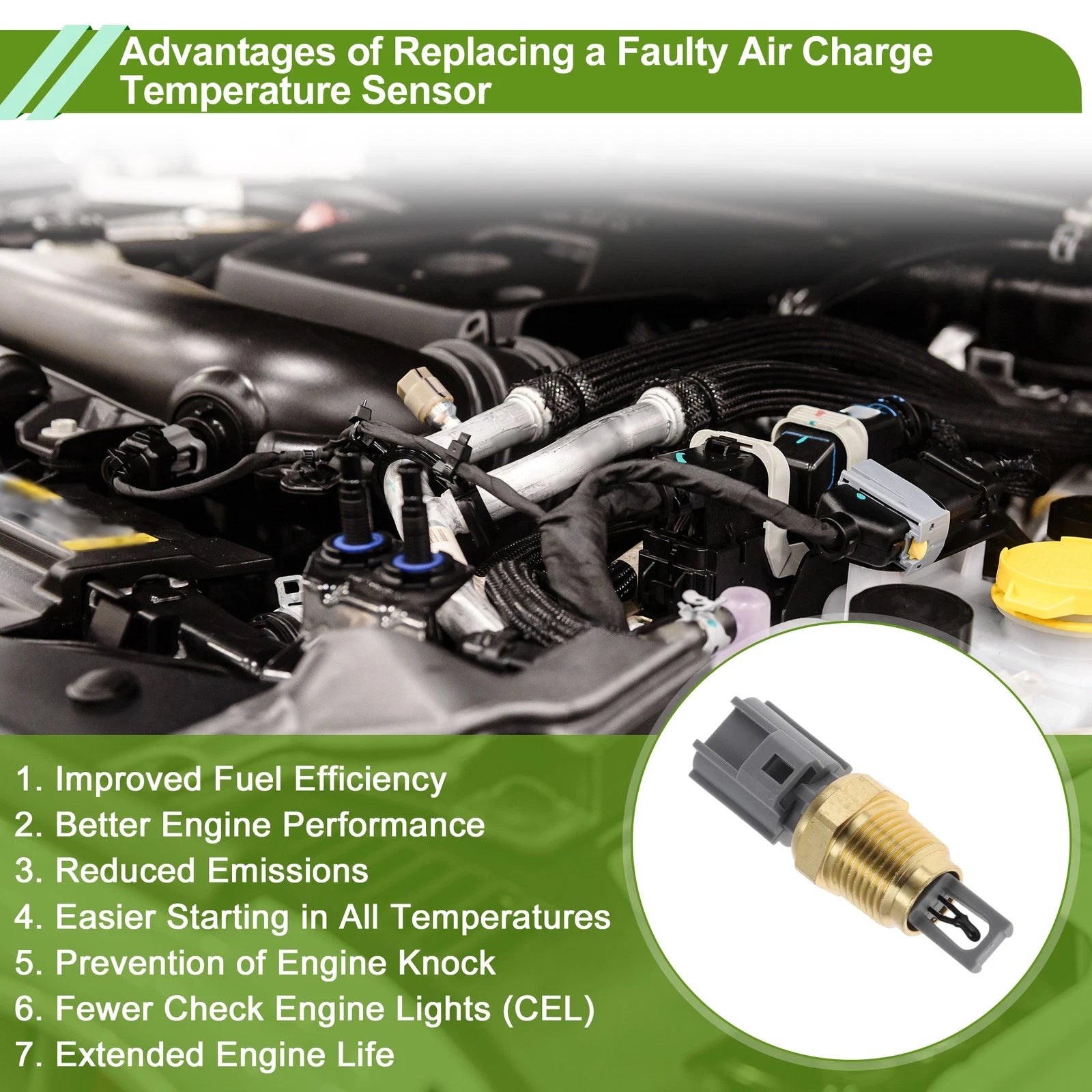 Air Charge Temperature Sensor No.F6SF12A697AA for Ford Escort Mk6 (1995–2000)