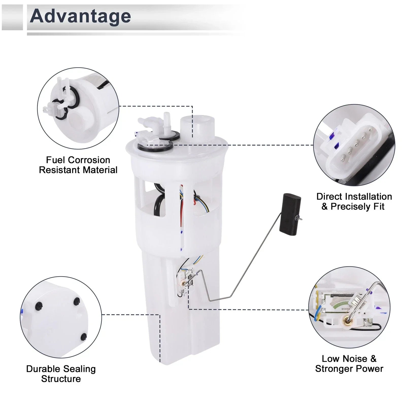 Fuel Pump Assembly for Dodge D150 V6 3.9L (1991-1993)