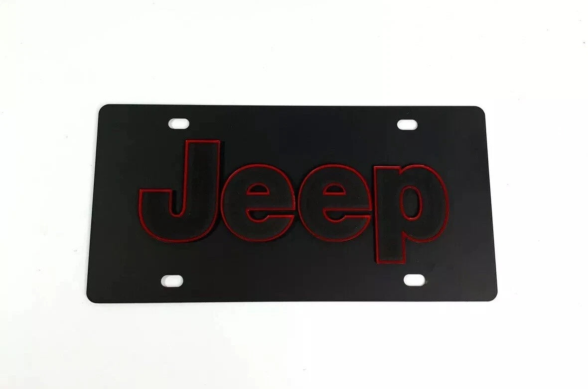 Emblem Vanity License Plate Frame for Jeep Wrangler JK (2007–2018)
