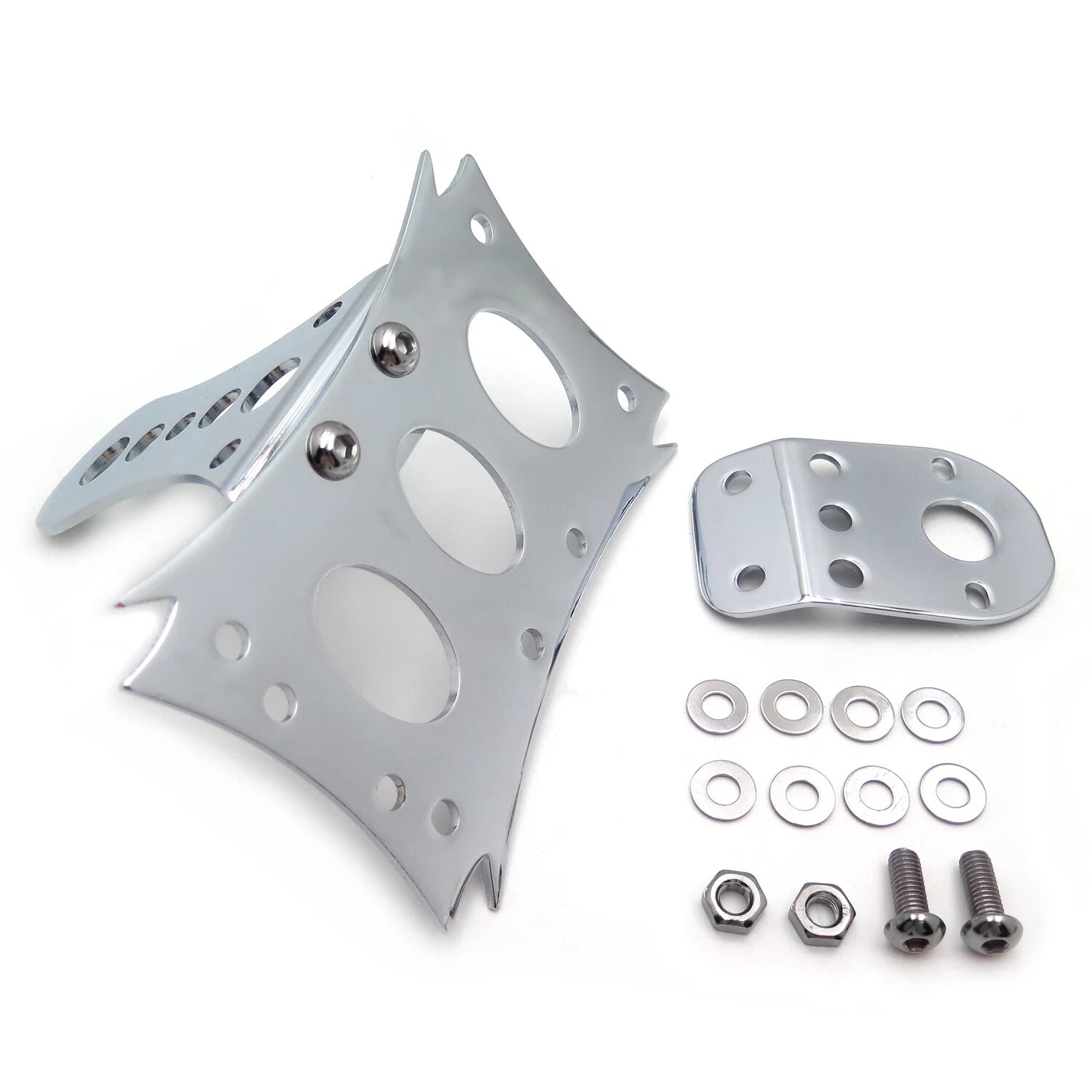 Chrome License Plate Bracket for Suzuki Kawasaki Yamaha Honda