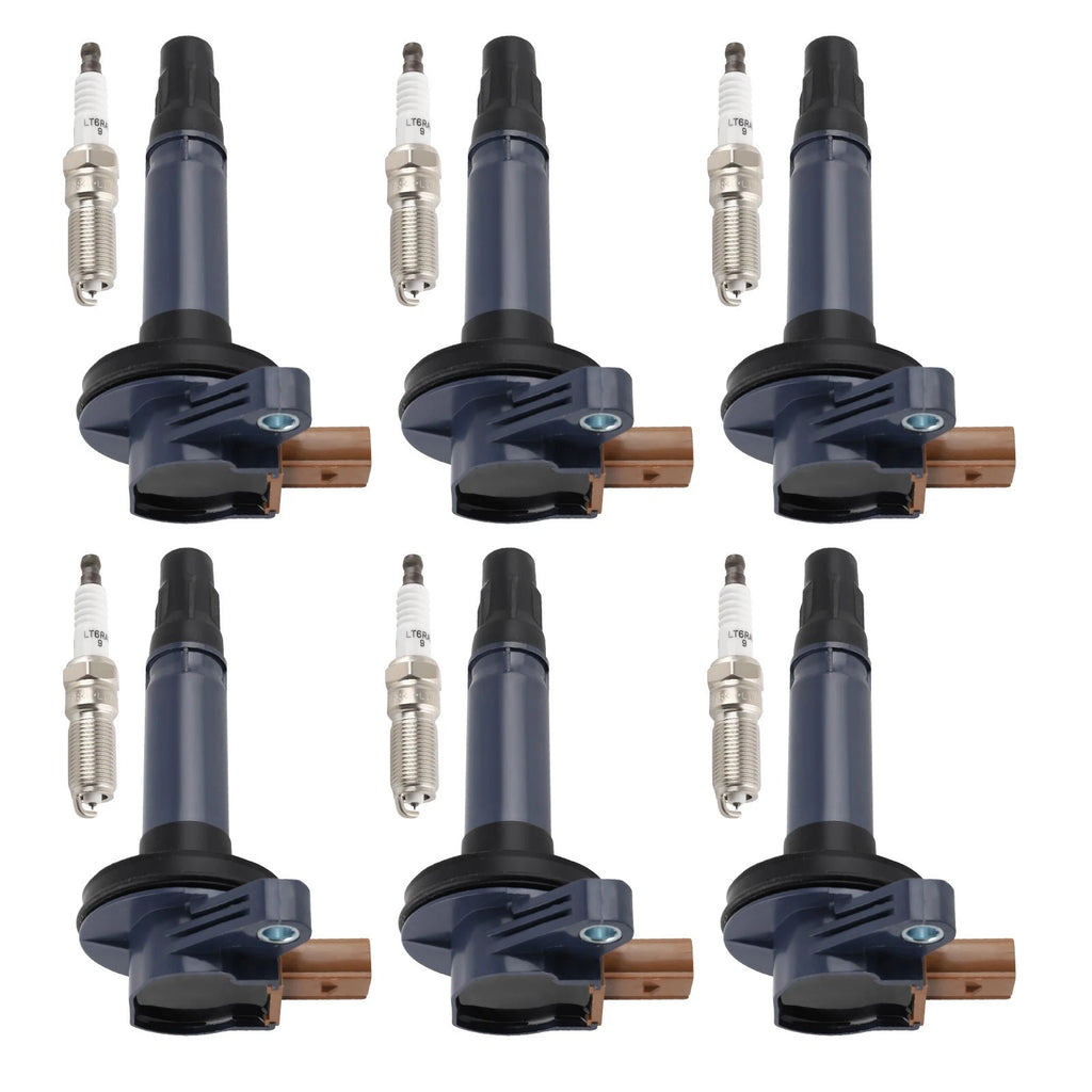 Set of 6 Ignition Coils + 6 Iridium Spark Plugs for Ford F-150 Expedition (2011–2024)