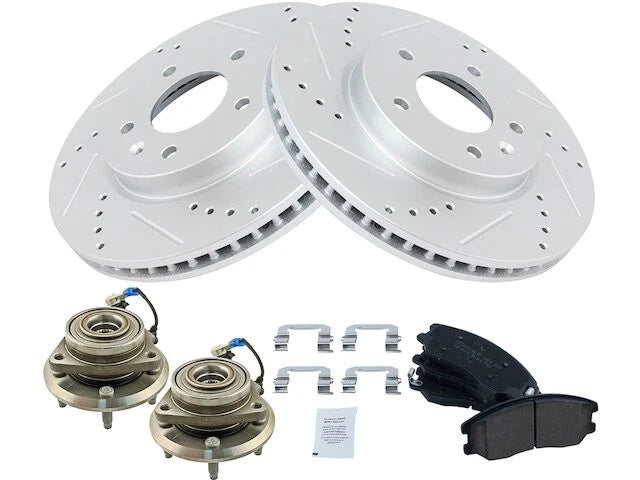 Front Brake Pad, Rotor & Wheel Hub Kit for Suzuki XL7 (2007–2009) WZ683PT