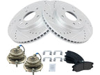 Front Brake Pad, Rotor & Wheel Hub Kit for Suzuki XL7 (2007–2009) WZ683PT
