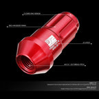 Set of 20 Closed End Lug Nuts M12 X1.25 24mm OD for J2