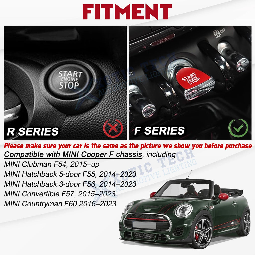 Union Jack Engine Start Stop Button Cover Trim for Mini Cooper (2014-2021)