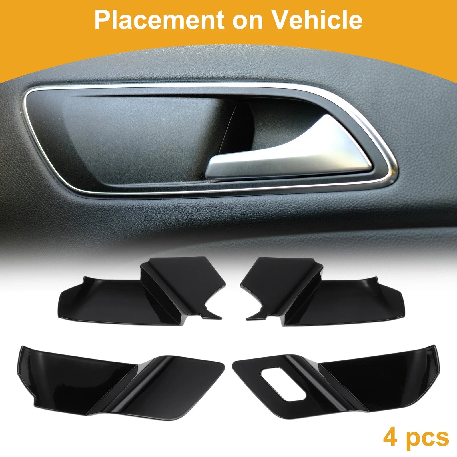 Interior Door Handle Bowl Cover Trim for Mazda CX60 (2022–2024) Black
