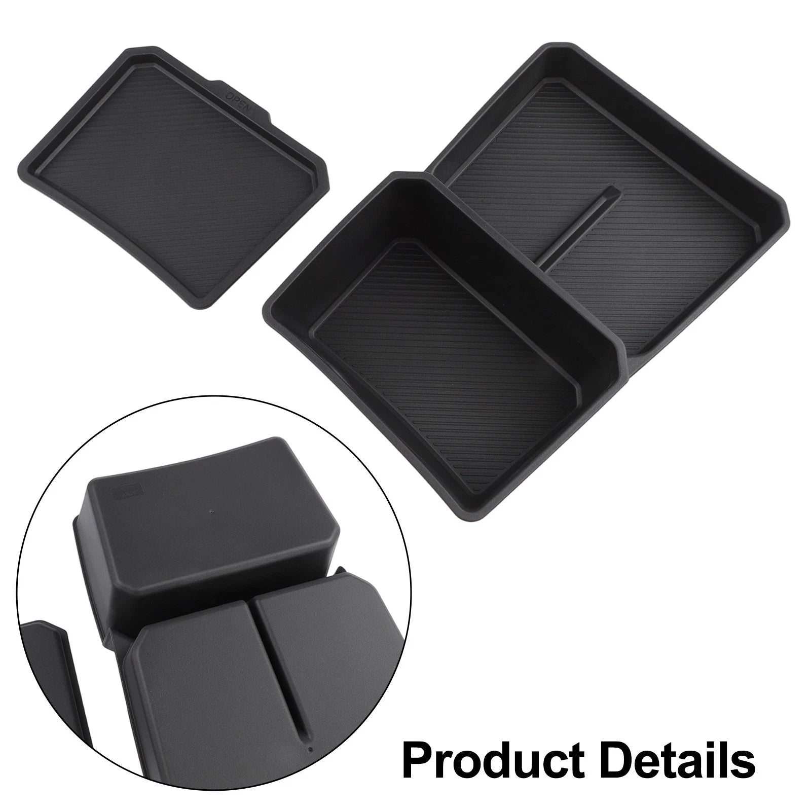 Center Console Storage Box for Kia EV3 (2024–2025) TPE Double Compartment