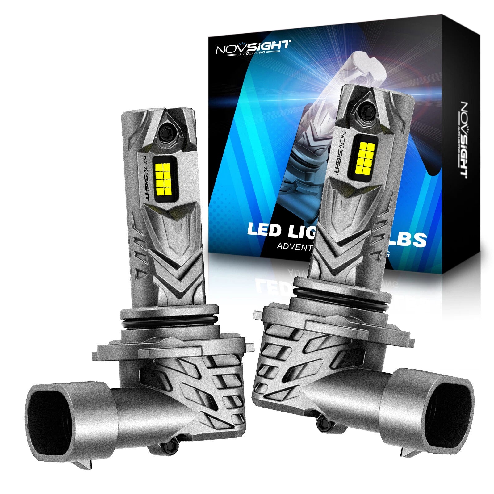 Set of 2 NOVSIGHT 9005 LED Headlight Bulbs for High Beam (20000LM)